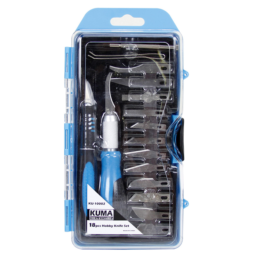 18 PC PRECISION KNIFE SET RAZOR BLADE CUTTING TOOL ARTS & CRAFT HOBBY KIT eBay